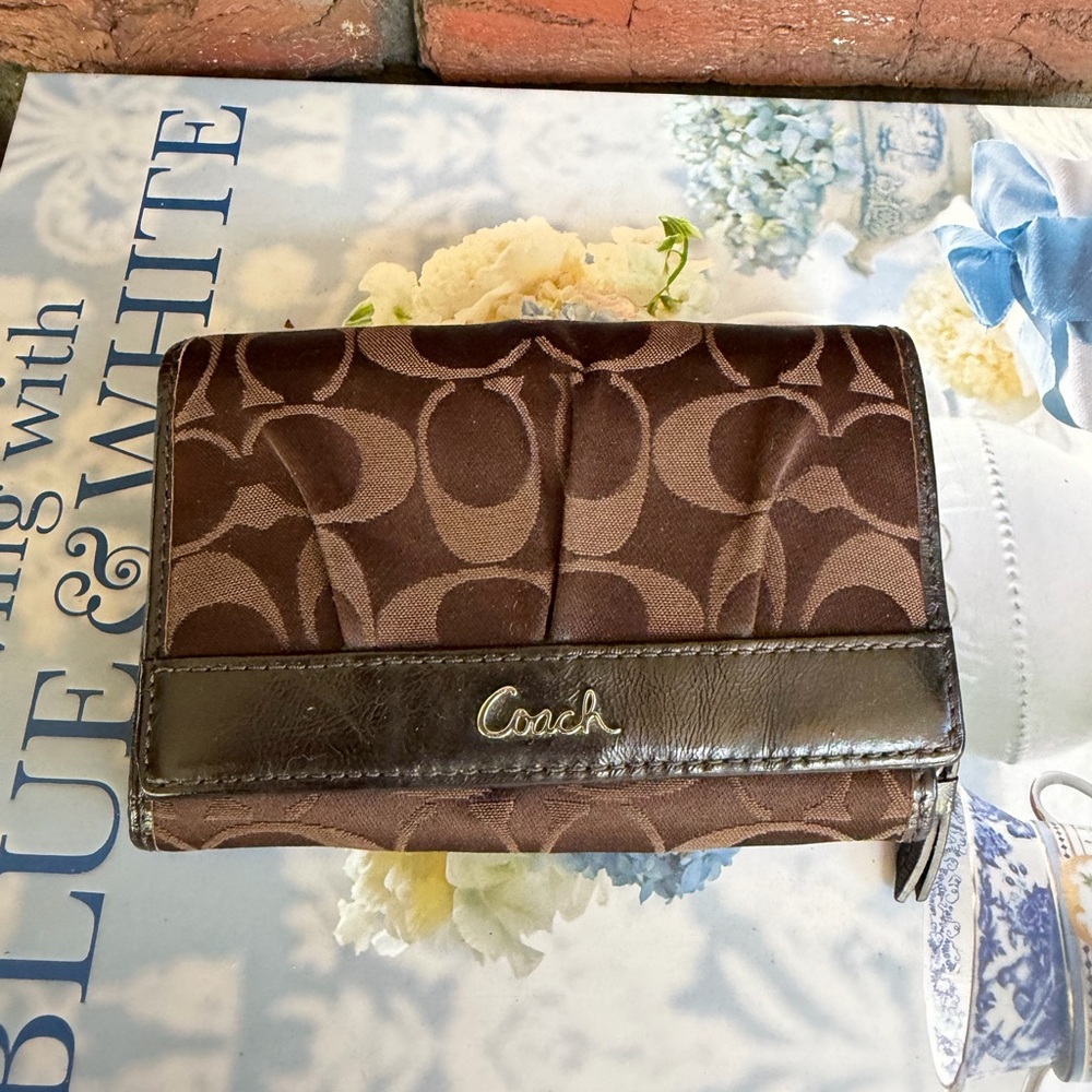 Coach Chocolate Brown Signature Wallet